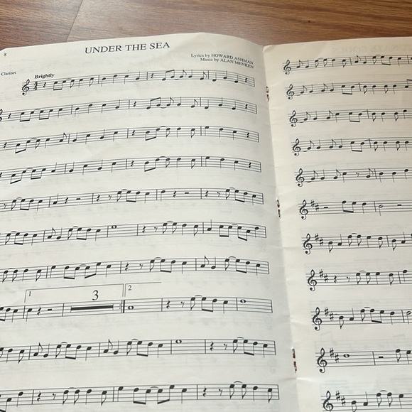 Little Mermaid Original Sheet Music for the Clarinet 1992 - Picture 6 of 7